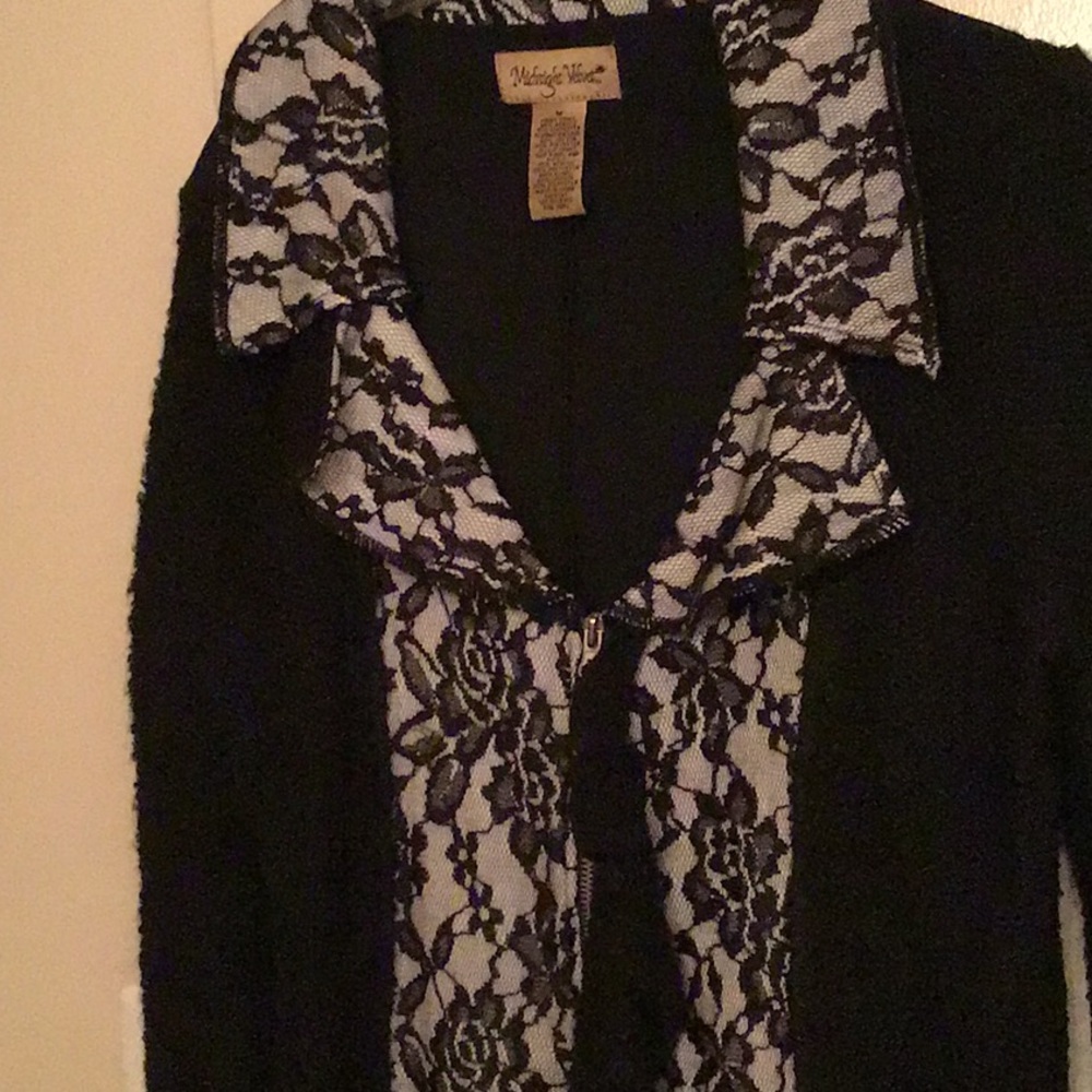 Black lace, Cardigan jacket! 😘🥰❤️♥️